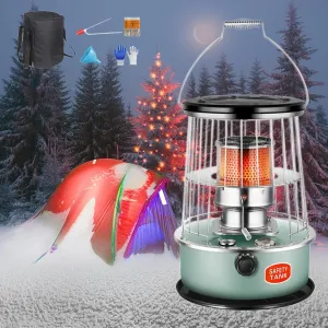 with Spare Wick and Storage Bag, Non-Electric Portable Kerosene Stove, Adjustable fire Power, high-Efficiency Heating Outdoor Camping Stove (Color : Lake Blue)
