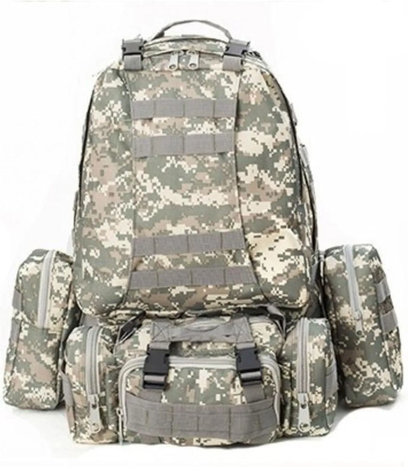 WOBBLO Hiking Daypacks Camouflage Hiking Shoulder Bag for Men Multi-Functional High-Capacity Outdoor Mountaineering Backpack