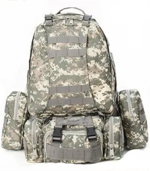 WOBBLO Hiking Daypacks Camouflage Hiking Shoulder Bag for Men Multi-Functional High-Capacity Outdoor Mountaineering Backpack