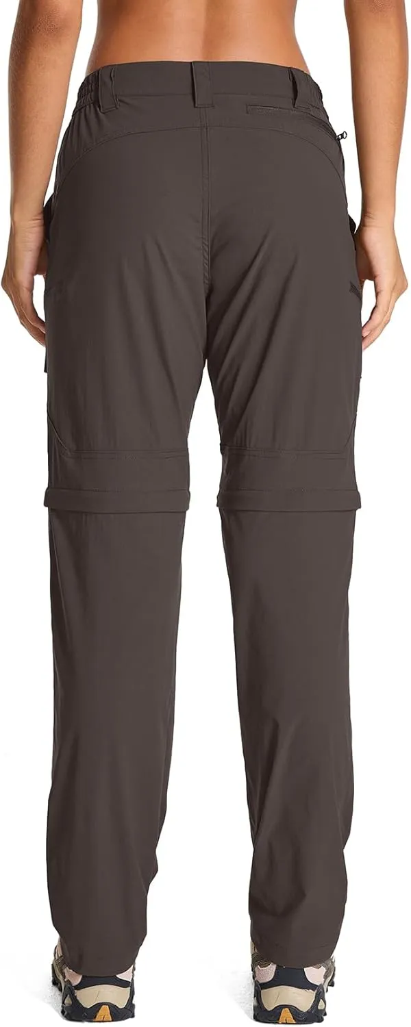Womens Hiking Pants Convertible Quick Dry Stretch Lightweight Zip Off Outdoor Safari Pants with Cargo Pockets
