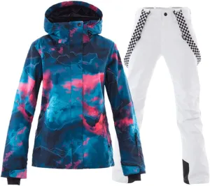 Women's Ski Snowboard Jackets Pants Set Windproof Waterproof Snow Jacket Ski Suits Rain Jacket