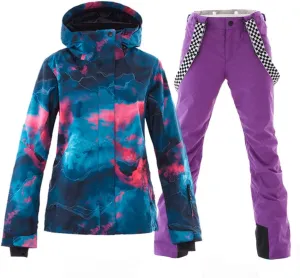 Women's Ski Snowboard Jackets Pants Set Windproof Waterproof Snow Jacket Ski Suits Rain Jacket