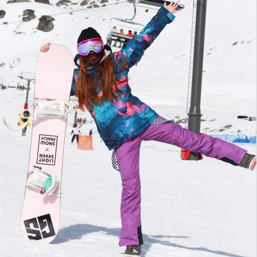 Women's Ski Snowboard Jackets Pants Set Windproof Waterproof Snow Jacket Ski Suits Rain Jacket