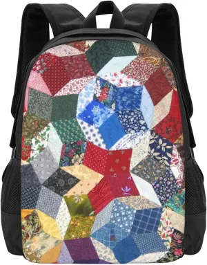 Wonky Star Quilt Lightweight Packable Backpack Travel Casual Hiking Daypack Foldable Backpack For Men Women