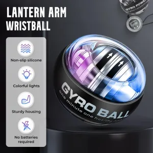 Wrist Trainer Ball Auto-Start Gyroscopic Forearm Exerciser Gyro Torque Ball Hand Exerciser for Strengthen Arms, Fingers, Bones and Muscles, Colorful Lighting