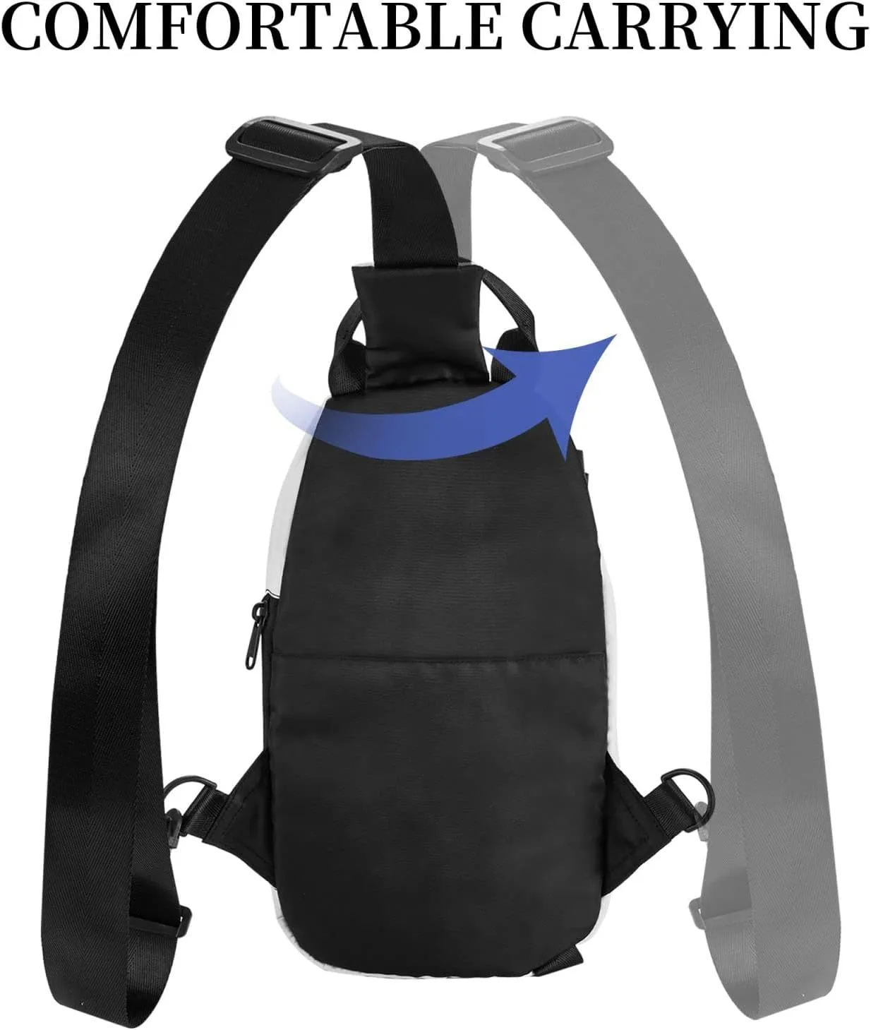 WURTON Scorpion Print Crossbody Backpack Cross Pack Lightweight Sling Bag Travel, Hiking