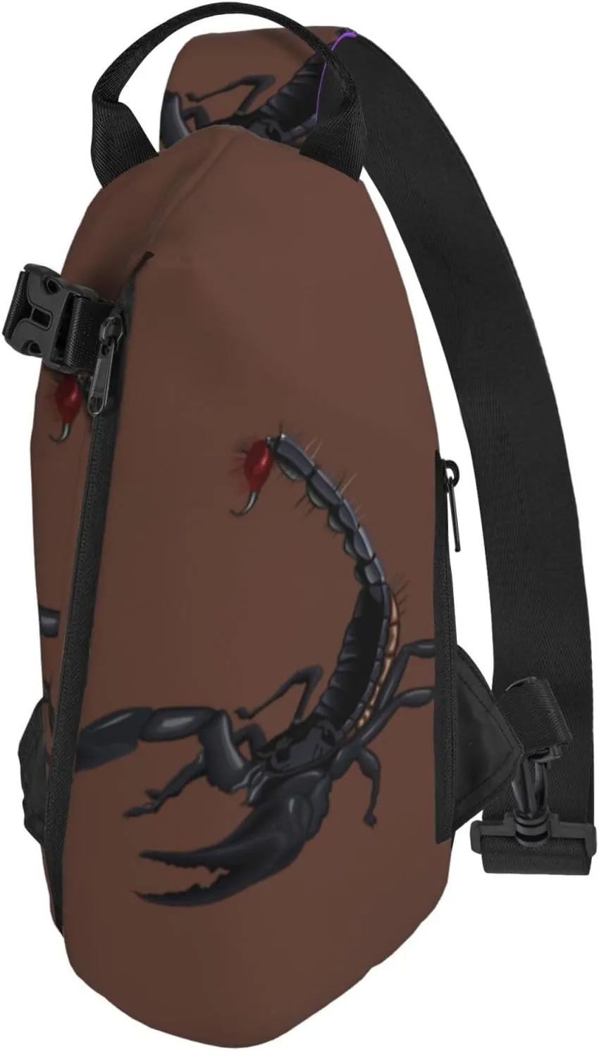 WURTON Scorpion Print Crossbody Backpack Cross Pack Lightweight Sling Bag Travel, Hiking
