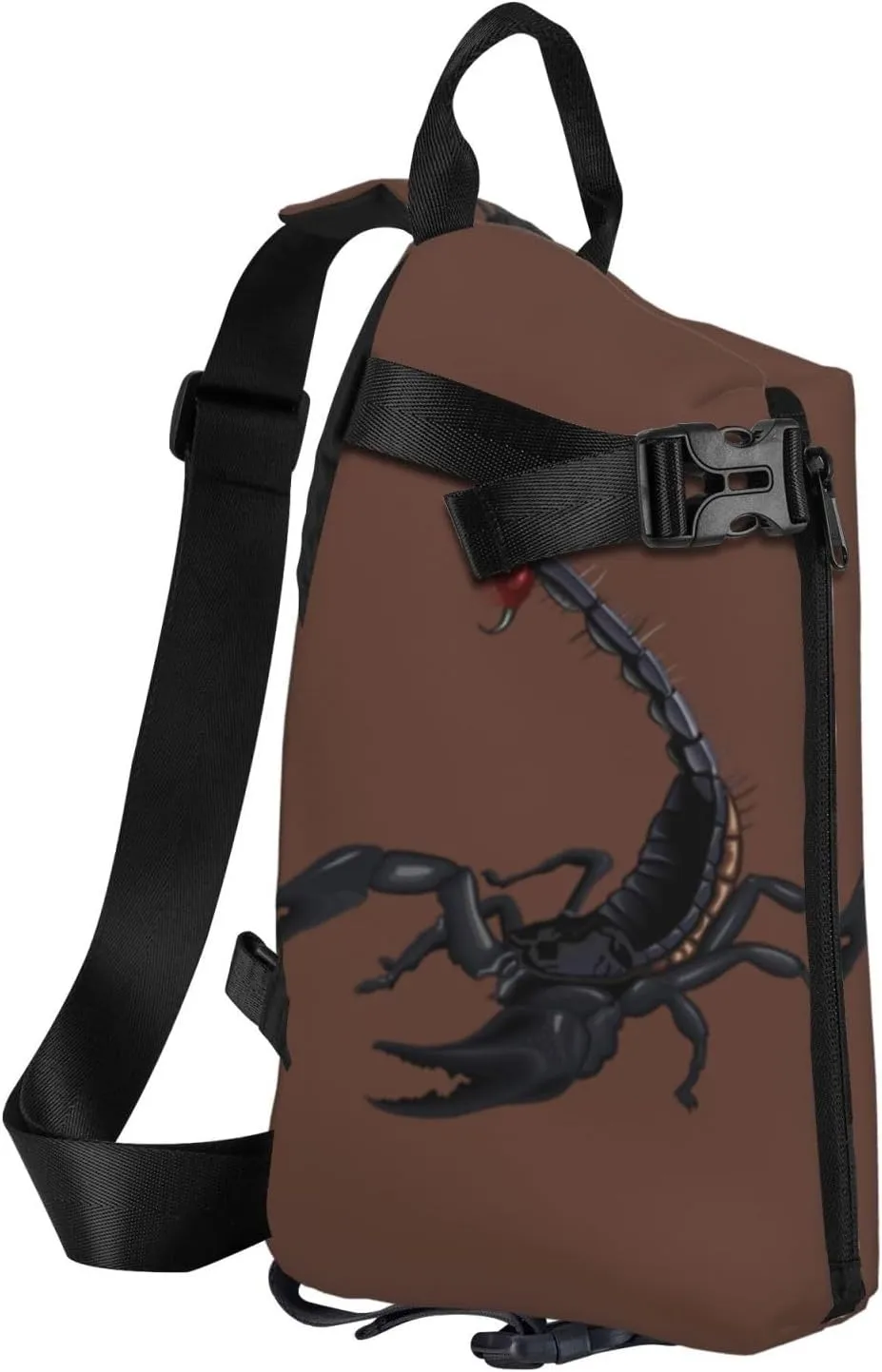 WURTON Scorpion Print Crossbody Backpack Cross Pack Lightweight Sling Bag Travel, Hiking