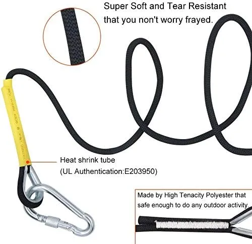 X XBEN Outdoor Climbing Rope 10M(32ft) 20M(64ft) 30M(96ft) 50M(160ft) 70M(230ft) 152M(500FT) 352M(1000FT) Static Rock Climbing Rope for Escape Rope Ice Climbing Equipment Fire Rescue Parachute