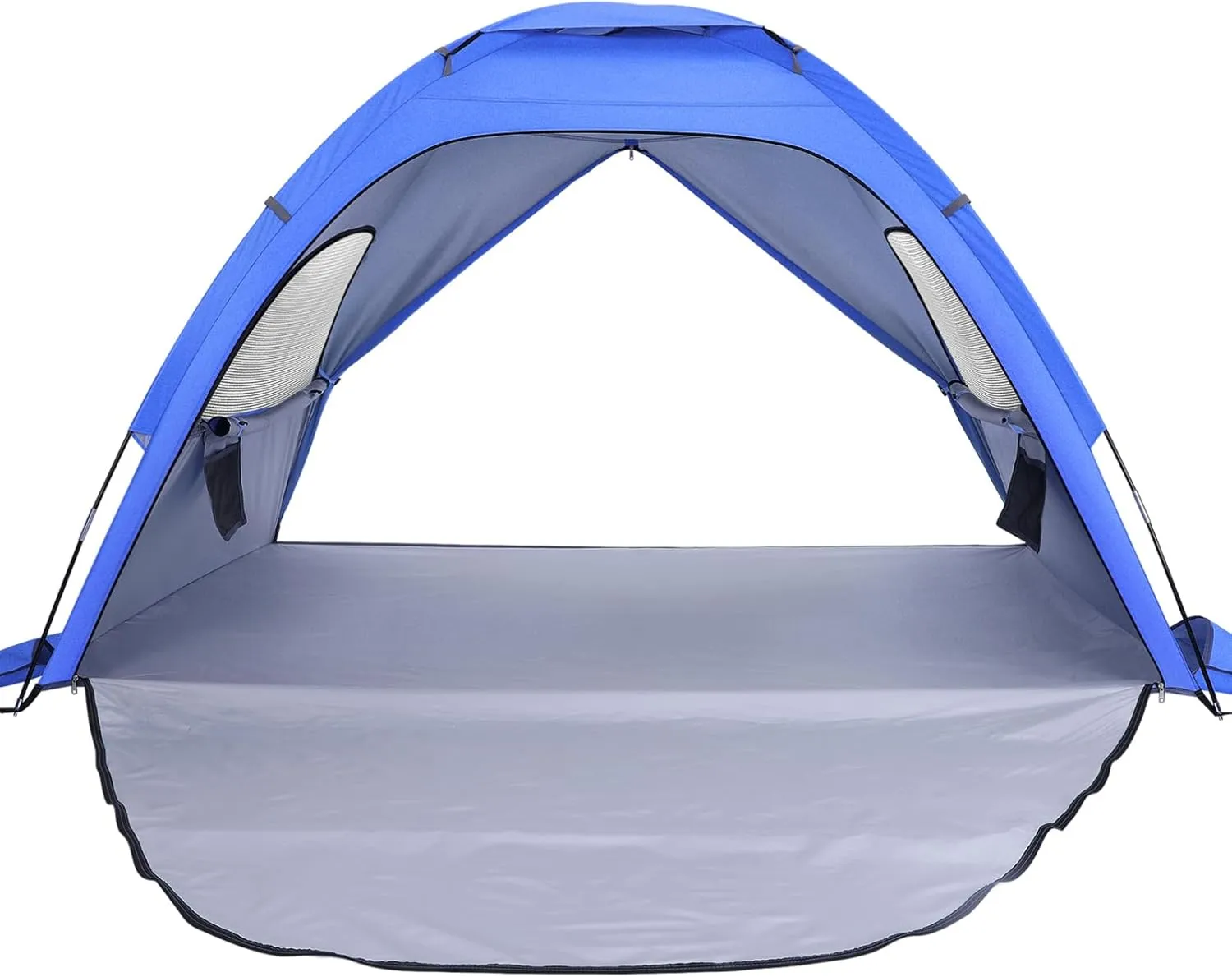 Yardwe 659c Double-Door Folding Beach Tent Portable Family Tent Sun Shelter for Hiking Camping Vacation Beach Umbrellas for Sand Heavy Duty Wind Portable (Navy)