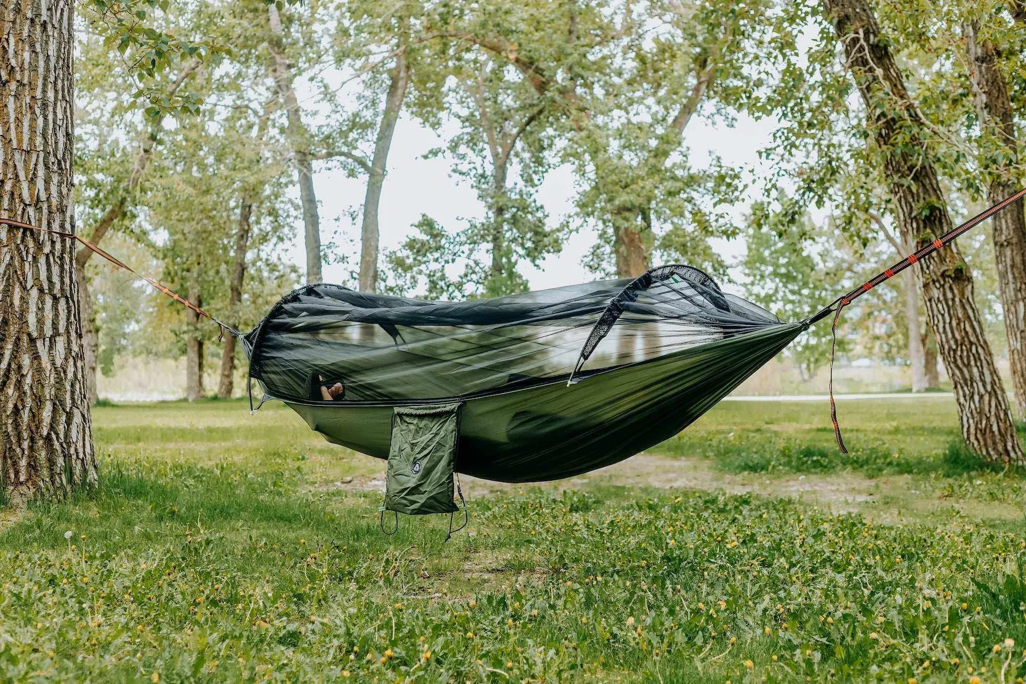 YattaNet Ultralight Hammock – Ripstop Shelter with Mosquito Net & Poles