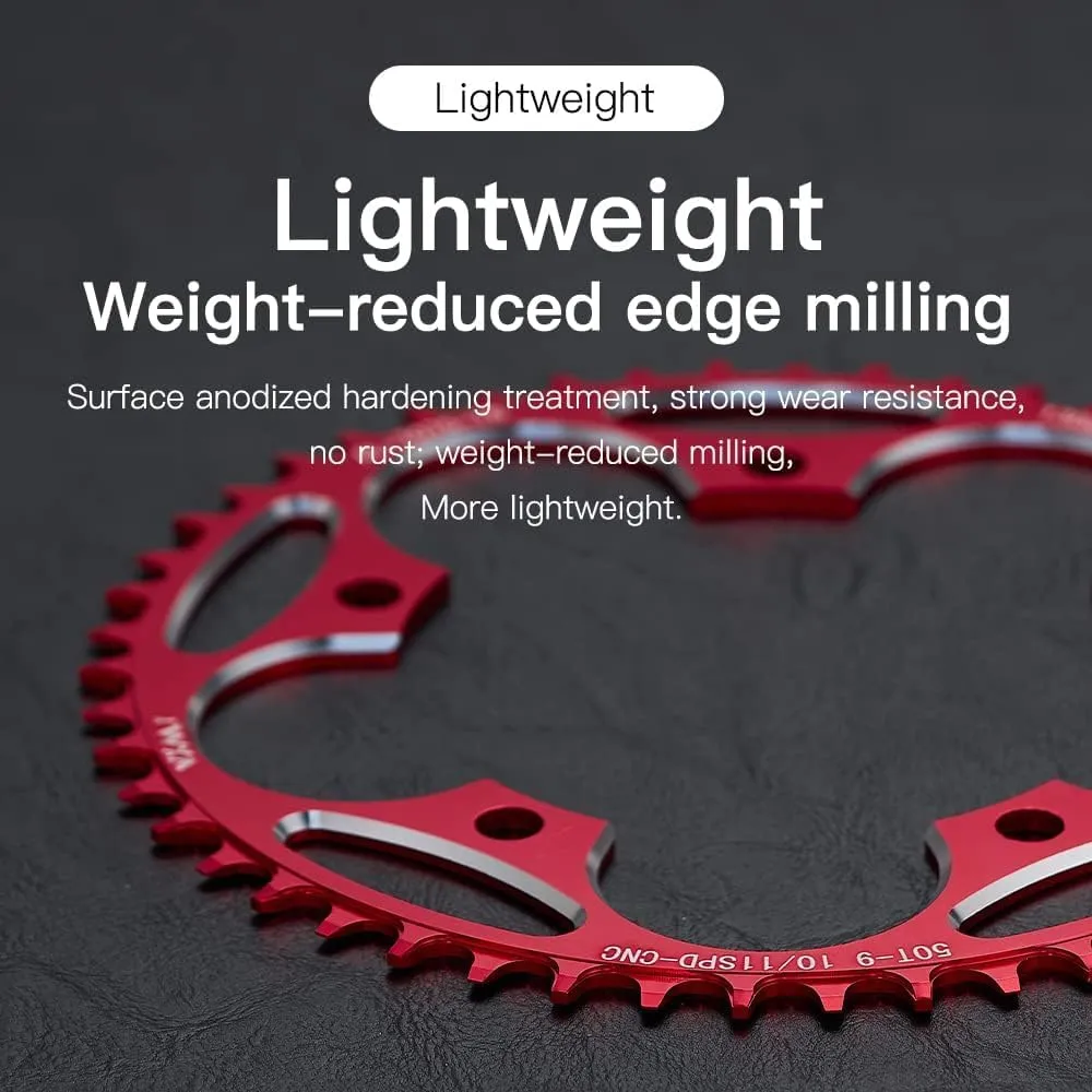 YBEKI 130BCD Chainring - CNC Machined 7075-T6 Aluminum Narrow-Wide Chainwheel for Road Bikes (38-60T Options) | 8-12 Speed Compatible | Ultra-Lightweight | Anti-Drop Design