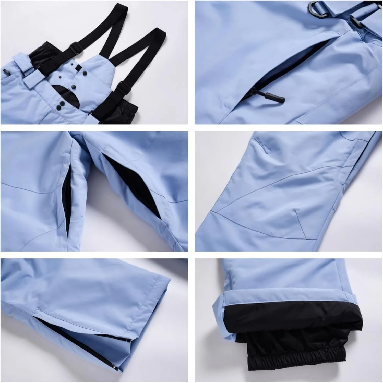 YEEFINE Women's Ski Suit Two Pieces Snowsuits Waterproof Snow Snowboard Suits Winter Outdoor Ski Jacket and Pants