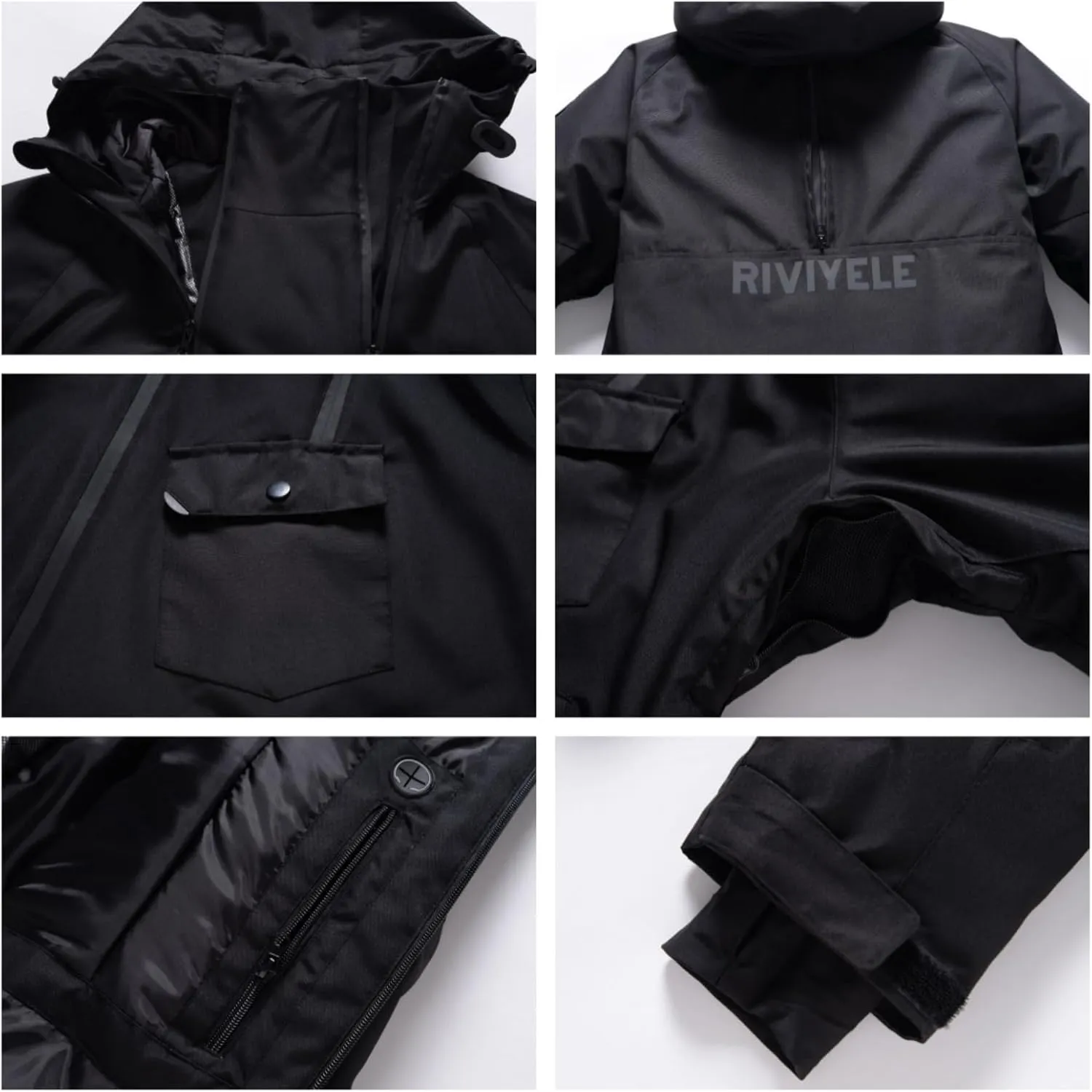 YEEFINE Women's Ski Suit Two Pieces Snowsuits Waterproof Snow Snowboard Suits Winter Outdoor Ski Jacket and Pants
