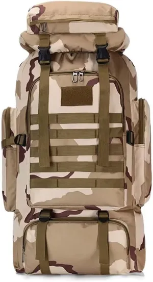 Yohora Backpack for Men 70L Hiking Daypack Waterproof Travel Backpack Outdoor Assault Pack Lightweight Molle Bag