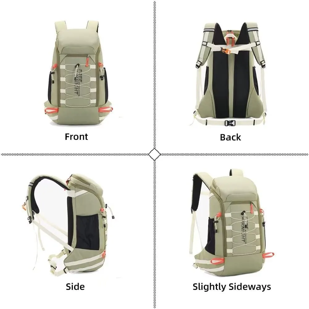 Yohora Men's Backpack Waterproof Assault Pack with Rain Cover 40L Hiking Daypack Lightweight Molle Bag Large Camping Rucksack