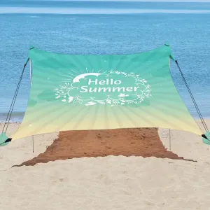 YUKIHOME Beach Tent Sun Shade Canopy Tent, UPF 50  Camping Beach Sun Shelter 10 x 10ft 4 Pole, Lightweight, Easy Set Up and Carry