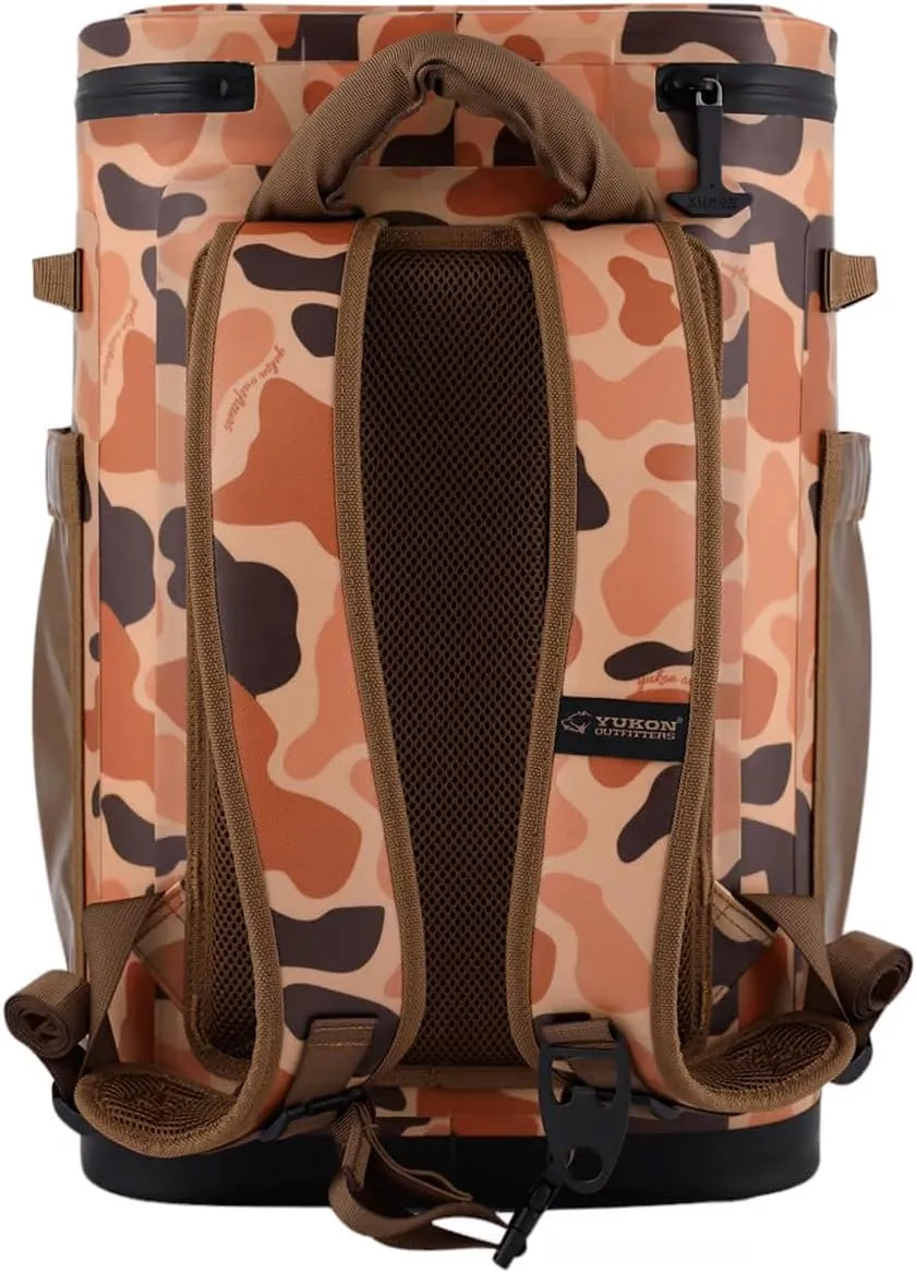 Yukon Outfitters Hatchie Backpack Cooler, 54-Liter Durable Insulated Cargo-Ready Outdoor Hiking Watersports Meals & Beverages Daypack Cooler w/Airtight Zippers, Padded Straps & Carry Handle