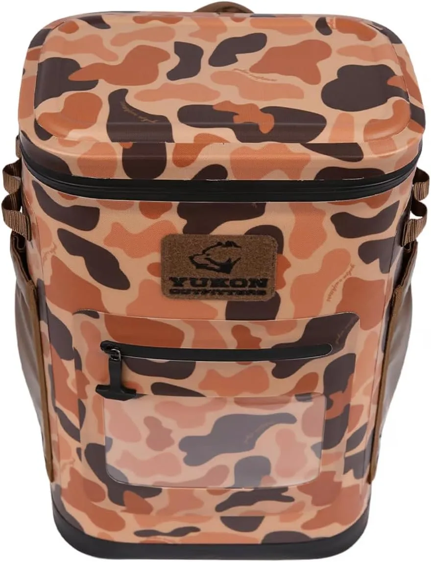 Yukon Outfitters Hatchie Backpack Cooler, 54-Liter Durable Insulated Cargo-Ready Outdoor Hiking Watersports Meals & Beverages Daypack Cooler w/Airtight Zippers, Padded Straps & Carry Handle