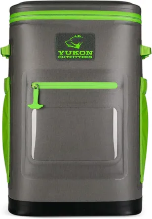 Yukon Outfitters Hatchie Backpack Cooler, 54-Liter Durable Insulated Cargo-Ready Outdoor Hiking Watersports Meals & Beverages Daypack Cooler w/Airtight Zippers, Padded Straps & Carry Handle