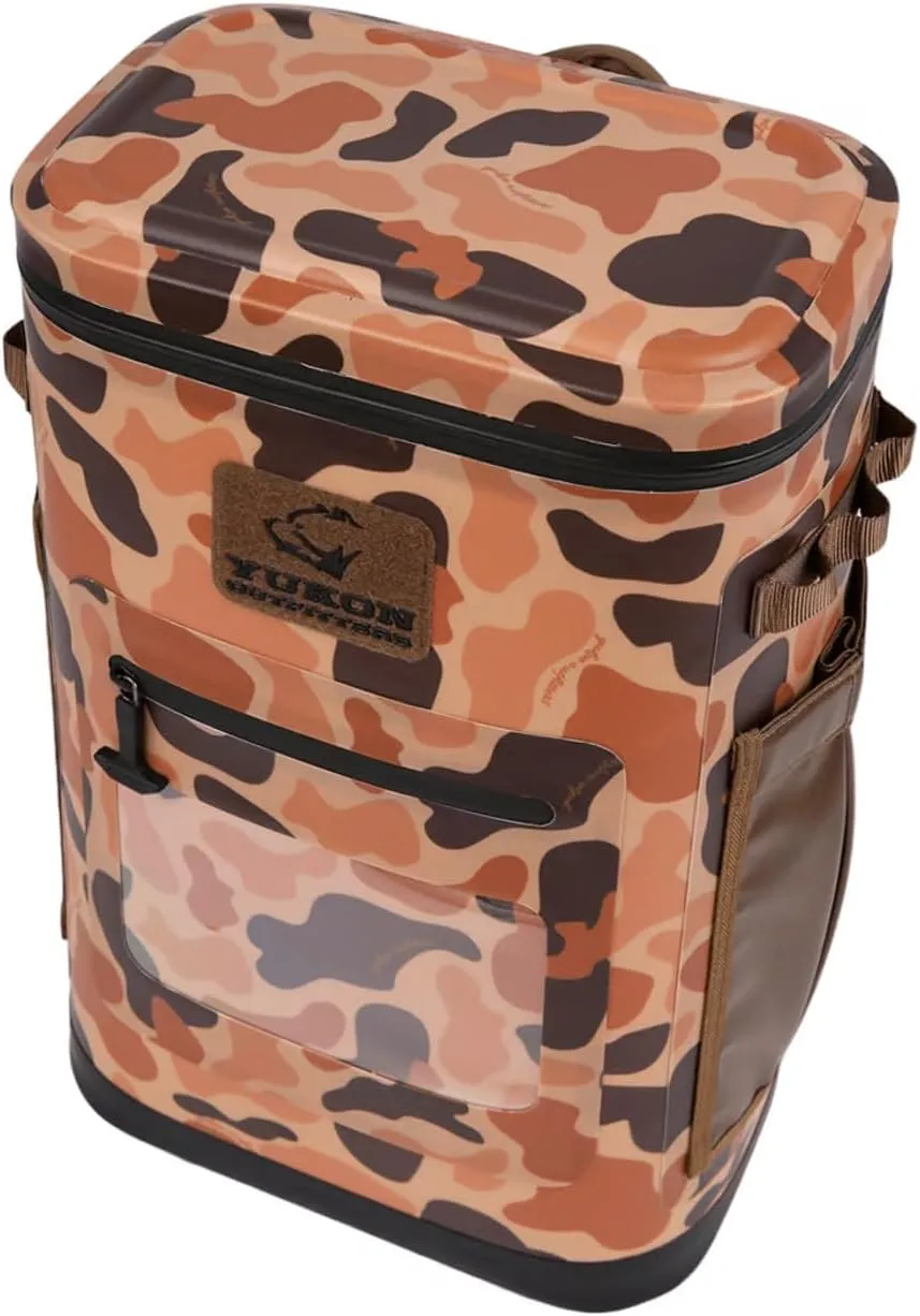 Yukon Outfitters Hatchie Backpack Cooler, 54-Liter Durable Insulated Cargo-Ready Outdoor Hiking Watersports Meals & Beverages Daypack Cooler w/Airtight Zippers, Padded Straps & Carry Handle