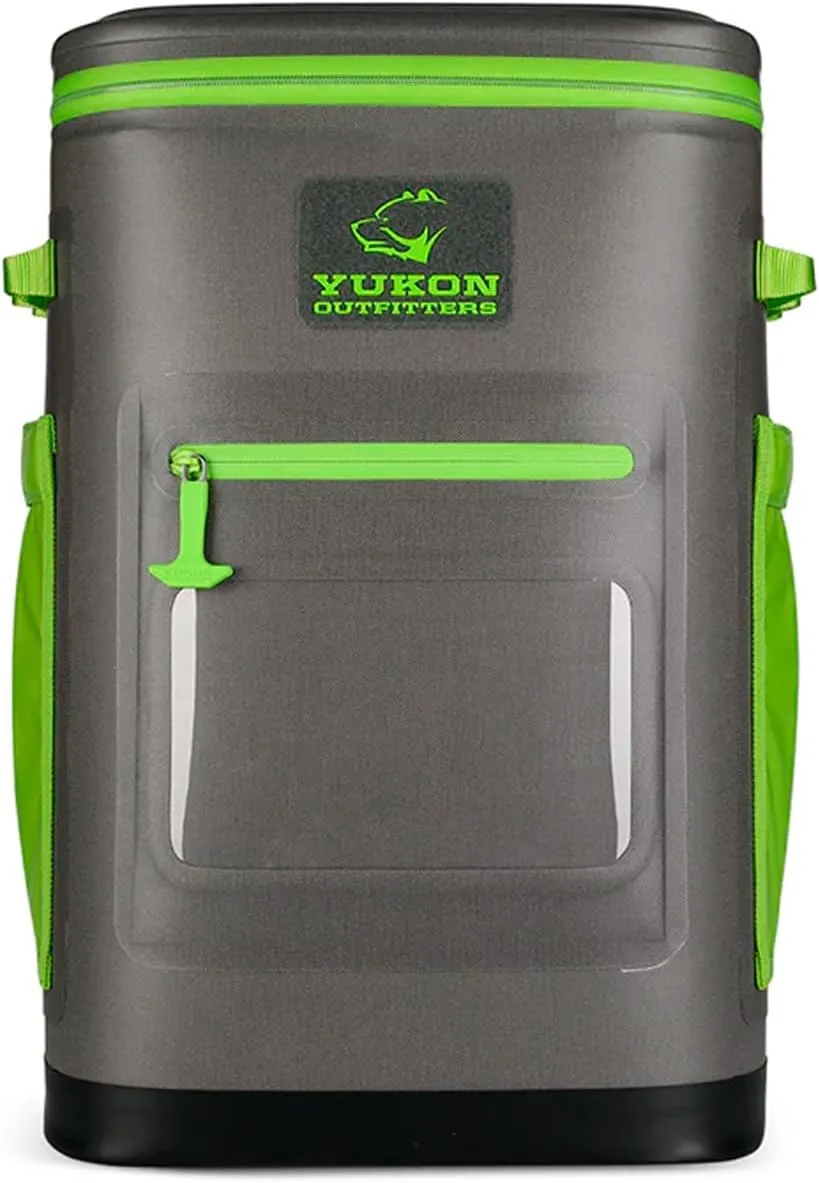 Yukon Outfitters Hatchie Backpack Cooler, 54-Liter Durable Insulated Cargo-Ready Outdoor Hiking Watersports Meals & Beverages Daypack Cooler w/Airtight Zippers, Padded Straps & Carry Handle