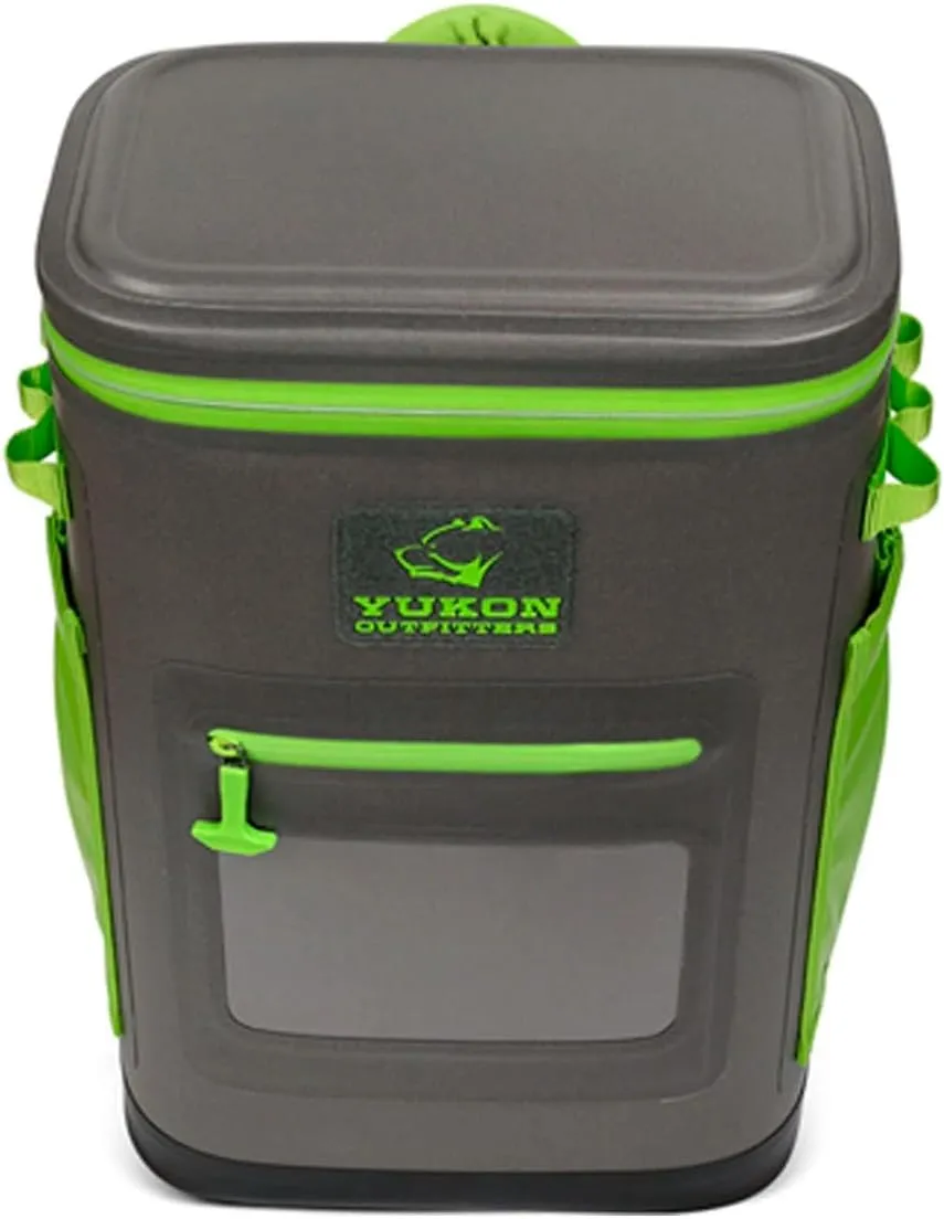 Yukon Outfitters Hatchie Backpack Cooler, 54-Liter Durable Insulated Cargo-Ready Outdoor Hiking Watersports Meals & Beverages Daypack Cooler w/Airtight Zippers, Padded Straps & Carry Handle