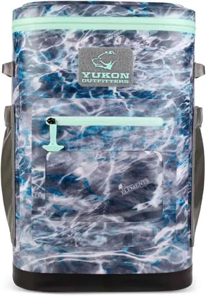 Yukon Outfitters Hatchie Backpack Cooler, 54-Liter Durable Insulated Cargo-Ready Outdoor Hiking Watersports Meals & Beverages Daypack Cooler w/Airtight Zippers, Padded Straps & Carry Handle