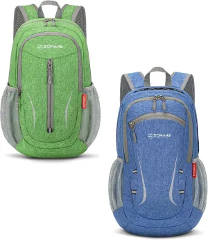 ZOMAKE 10/20L Small Hiking Backpack for Women Men - Lightweight Packable Hiking Daypack - Tear Resistant Foldable Day Pack for Travel Camping Outdoor Sports(Dark Green&Dark Blue)