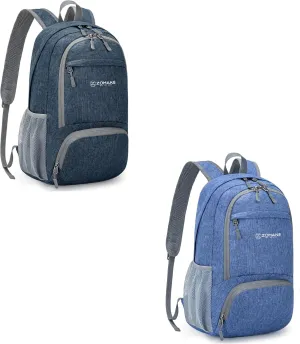 ZOMAKE 20L Lightweight Packable Hiking Backpack for Women Men - Small Hiking Daypack for Travel - Tear Resistant Foldable Day Pack for Camping Outdoor Sports - Navy Blue&Dark Blue